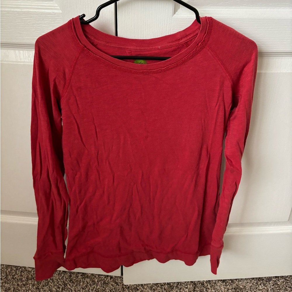 Red long sleeve shirt size Large in women’s